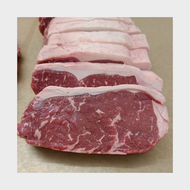 WEEKENDB�F - Oksestriploin, korn, flere v�gtst�rrelser