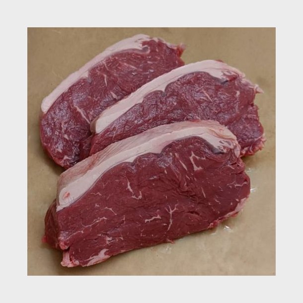 WEEKENDBF - Oksestriploin, korn, flere vgtstrrelser