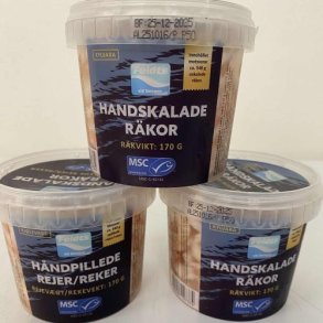 SUPERBASKER - Hndpillede svenske rejer i lage