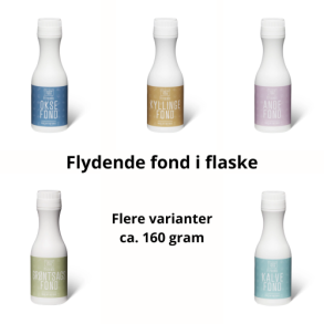 SPOTPRIS - Flydende fond i flaske - vgt ca. 160 gram - 4 varianter